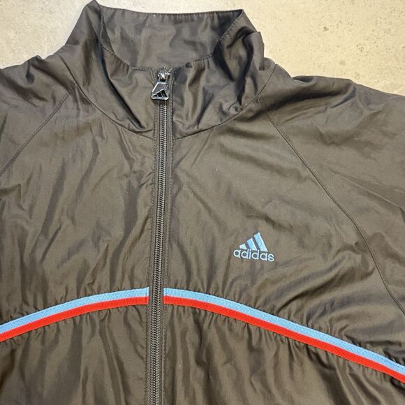 Vintage 90s Adidas Black Windbreaker Track Jacket - Women’s Medium - Picture 6 of 12